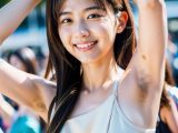 美少女わき毛　露出パフォーマンス　21歳　#わき毛　#ワキ毛　#脇毛　#armpithair　　